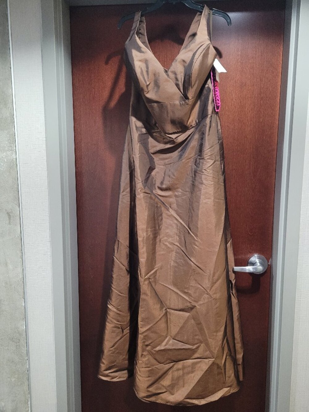 Mori Lee 368 Size 18 Bronze Brown Color Prom Bridemaids Dress